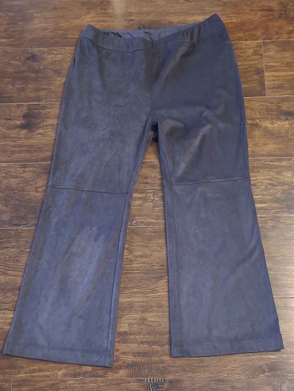 Soft Surroundings Womens Faux-Suede Wide Leg Hugh Rize in Brown Size L/p